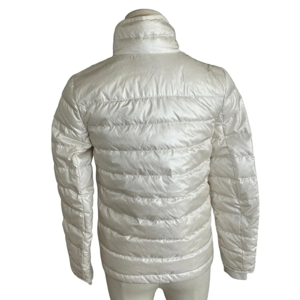 J. CREW Lightweight Down‎ Puffer Jacket Coat Snow Bunny Ivory Size XXXS Winter